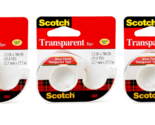 Scotch Transparent Tape with Dispenser, 1/2 Inch x 700 Inches 3 Pack - £15.16 GBP