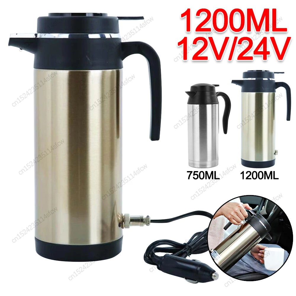  stainless steel thermal bottle portable electric kettle heated car mug vehicle heating thumb200
