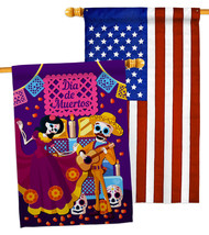 Happy Di de Muertos - Impressions Decorative USA Applique House Flags Pack HP192 - £48.19 GBP