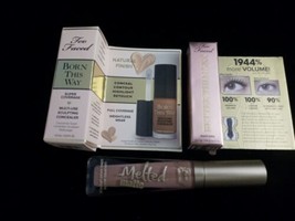 Too Faced Makeup Concealer Mascara Wear Lipstick 3pc Lot - $57.42