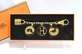 Hermes gold children&#39;s skate adjustable size Olga bag pendant amulets Ca... - £5,248.64 GBP