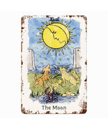 Tin Sign Of The Moon Tarot Card • Major Arcana Cards Vintage Metal Print - $51.31 CAD