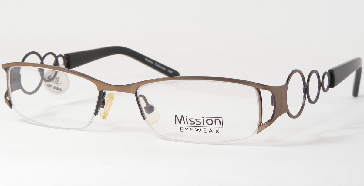 Mission Collection 1497 Brown/Violett/Schwarz Unique Selten Brille 51-18... - $86.11