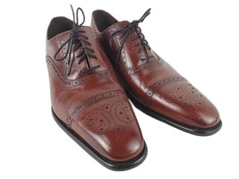Bettaccini Cup Toe Burgundy Leather Hand Made In Italy Dress Shoes 8017 Men&#39;s 11 - $96.75