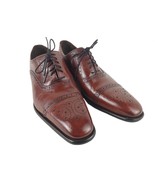 Bettaccini Cup Toe Burgundy Leather Hand Made In Italy Dress Shoes 8017 ... - £76.44 GBP