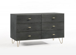 51" Grey Manufactured Wood Six Drawer Double Dresser - $23,382.82 MXN