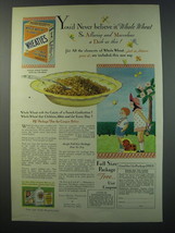 1930 Wheaties Cereal Ad - You&#39;d never believe it whole wheat so alluring  - £14.44 GBP