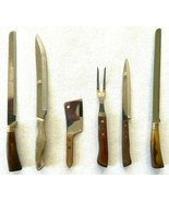 Mixed Lot Vintage Kitchen Knives-Random Sheffield Regent Sherwood Vanadi... - $32.71