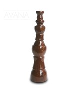 Hand Carved African Acacia Major Wood 3 piece Minaret Candleholder D12cm... - $180.36 CAD