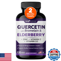 Gade Nutrition Quercetin, Bromelain, Elderberry, Vitamin C, D3, Zinc Imm... - $34.29