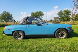 1975 MG Midget blue | POSTER | 24X36 Inch | Vintage classic - £17.77 GBP