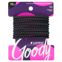 Nonslip Womens Elastic Hair Tie Black - 4MM for Medium Hair - $9.86