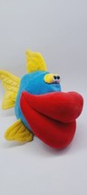 Funny Friends Large 16&quot; Big Red Lip Lippe Momba Fish Mobile Plush Jennifer Mazur - £37.70 GBP