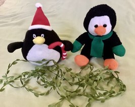 Lot Of 2 Adorable Plush Penguin’s  Stuffed Toys Approx. 7” Good/Clean - £8.85 GBP