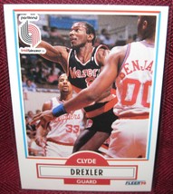 1990-91 Fleer #154 Clyde Drexler Portland Trail Blazers - £3.91 GBP