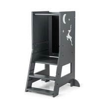 Toddler Kitchen Stool Helper Baby Standing Tower with Chalkboard and Whiteboard- - $131.49