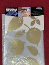 Gold Leaves Crafts Rub-On Art Transfers Chartpak Chubbies NEW Chartpak Leaf - $9.85