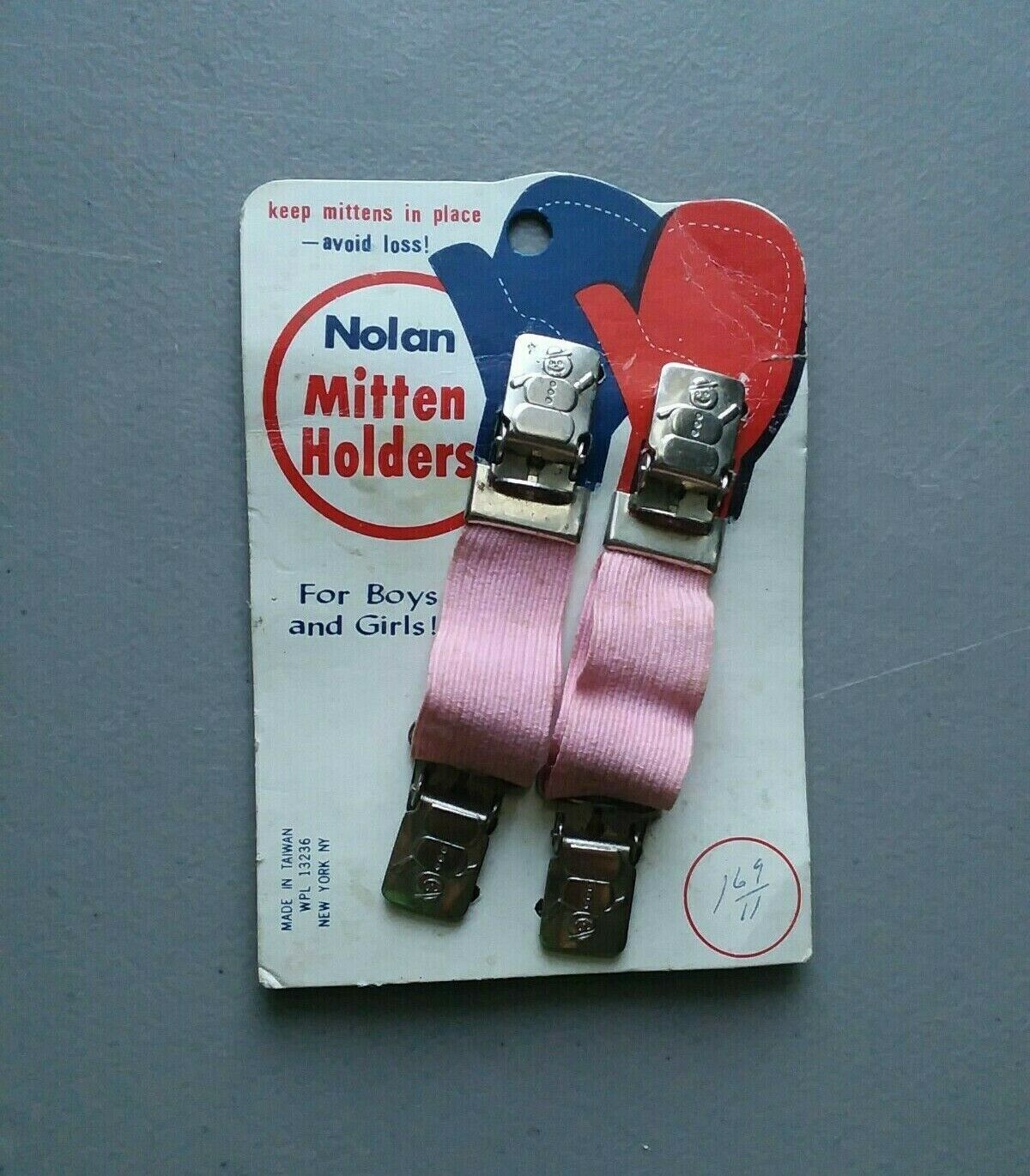 Vintage DeLuxe Mitten Glove Holders  Boys and Girls Keep Mittens in Pla... - $8.00