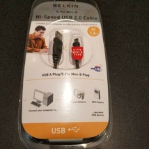 New Belkin Hi-Speed USB 2.0 Cable USB A Plug To B Plug 6 Feet - £6.12 GBP
