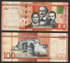 Dominican Republic 2019 Unc 100 Pesos Dominicanos Banknote Paper Money P-190 New - £3.55 GBP
