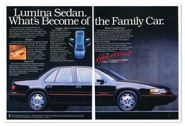 Print Ad Chevrolet Lumina The Family Car Vintage 1990 2-Page Advertisement - $12.30