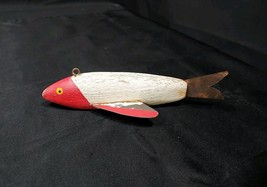OLD Carved Painted Ice Fishing Fish Decoy Primitive - Wood, Tin, Melted ... - $2,807.82 MXN