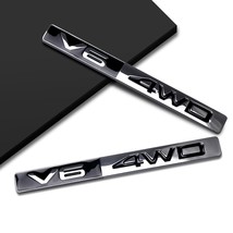 DSY 1Pcs  V6 4WD 3D  Sticker Decal Head  Side Fender Rear Trunk Emblem  Sticker  - £58.32 GBP