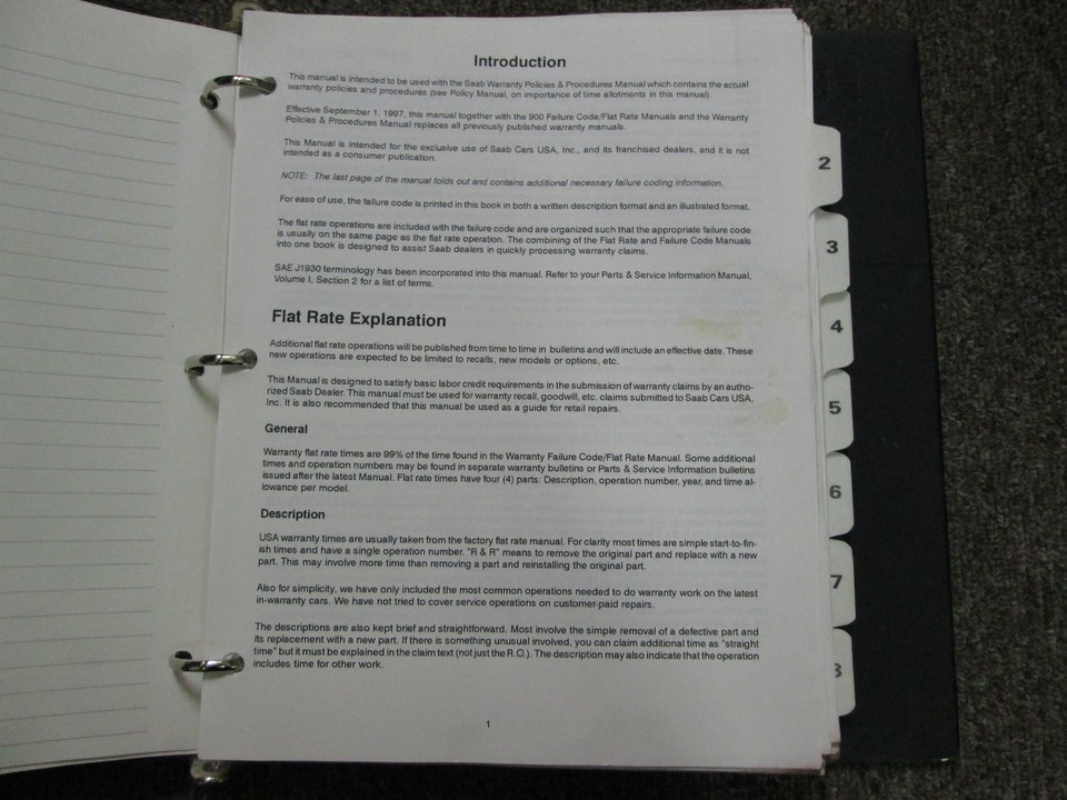 1980s 1990s Saab 900 9000 Failure Code Flat Rate Shop Manual FACTORY OEM DEAL Item image 7