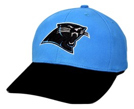 Carolina Panthers NFL Team Apparel Blue &amp; Black Adjustable Football Cap Hat - £14.09 GBP