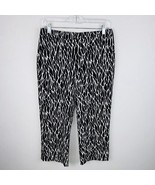 Chico&#39;s Zenergy Pants Womens Abstract Animal Print Crop 0 = XS / 4 - $20.69