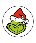 30 Grinch Stickers Envelope Seals Labels Tags Favors Stamps Christmas 1.... - $149.06 MXN