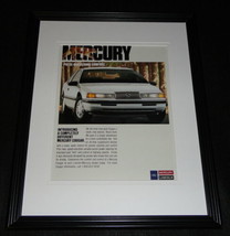 1989 Mercury Cougar Framed 11x14 ORIGINAL Advertisement - £27.60 GBP