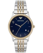 Emporio Armani AR1868 Classic Navy Dial Two-tone Men&#39;s Watch - £249.84 GBP