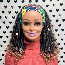 Faux Locs Headband Wig Boho Goddess Loc Curly Faux Dreadlocks Wigs  - $100.00