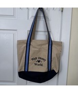 Vintage Walt Disney World 1971 Canvas Tote Bag Blue Straps Stained Front... - $20.69 CAD