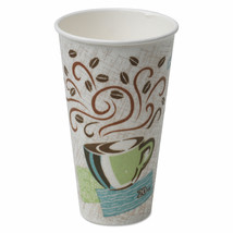 Dixie Hot Cups Paper 20oz Coffee Dreams Design 25/Pack 20 Packs/Carton 5320CD - £165.65 GBP
