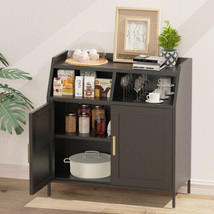Metal Buffet Sideboard Cabinet with Storage,Storage Cabinet Modern - £109.16 GBP