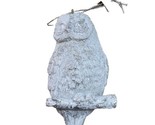 Silvestri  Silvered White Owl Christmas Ornament Hanging 4 inch - $12.98