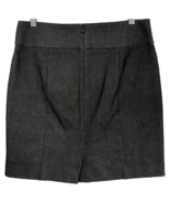 Banana Republic Straight Skirt Women&#39;s 8 Gray Mini Stretch Zip Back Vent... - £22.27 GBP