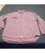 Vintage Levi Shirt Men XL Purple Casual Denim Button Up Long Sleeve Top - £22.04 GBP