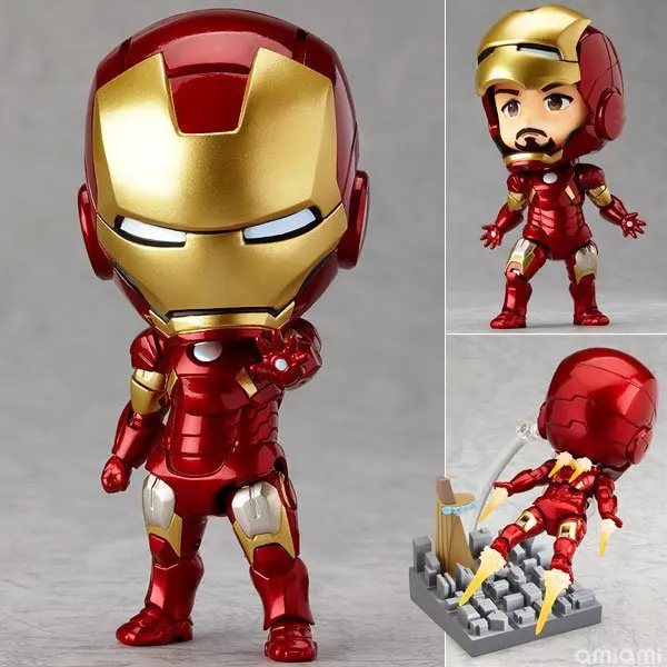 Anime Marvel Avengers Iron Man #284 PVC Action Figure Ironman Model Toys 10cm - £18.10 GBP+