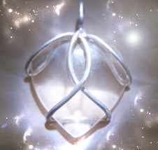 HAUNTED NECKLACE CRYSTAL HEART CLEAR PAST FORGIVE LOVE HIGHEST LIGHT OOAK MAGICK image 2