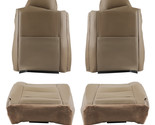 4pcs Leather Seat Cover Tan Fit For Ford F250 F350 Super Duty Lariat 200... - £71.52 GBP