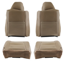 4pcs Leather Seat Cover Tan Fit For Ford F250 F350 Super Duty Lariat 2002-2007 - £71.28 GBP