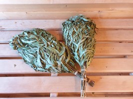 Hendmade Sauna Broom Set 2 pieces Eucalyptus Bath Sauna broom, eucalyptu... - $36.96 CAD