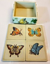 Butterfly Coasters + Napkin Holder LOT Beautiful 3D Garden Table Farmhou... - £22.15 GBP