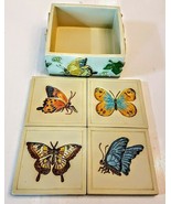 Butterfly Coasters + Napkin Holder LOT Beautiful 3D Garden Table Farmhou... - £21.90 GBP