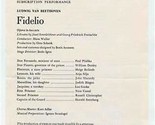Fidelio Ticket Stubs Metropolitan Opera 1971 Plishka Dooley Brilioth Silja - £17.12 GBP