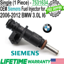 Genuine x1 Siemens Flow Matched Fuel Injector for 2006 BMW 330i 3.0L I6 #7531634 - £39.10 GBP