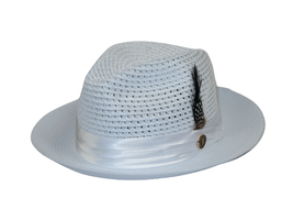 Men&#39;s Summer Spring Braid Straw Style Hat By Bruno Capelo Julian JU901 White - £43.24 GBP